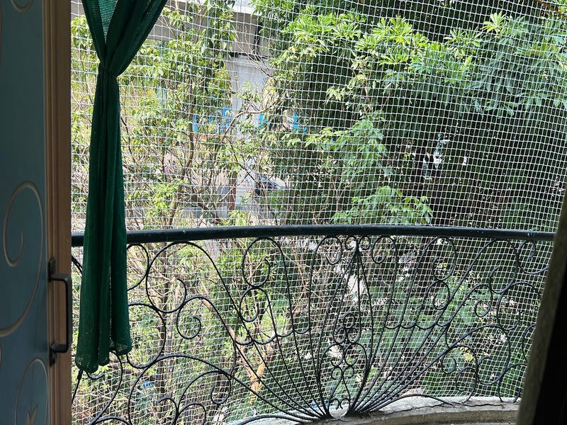 Balcony bird net installation